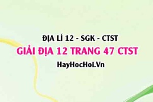 Giải Địa lí 12 trang 47 Chân trời sáng tạo SGK